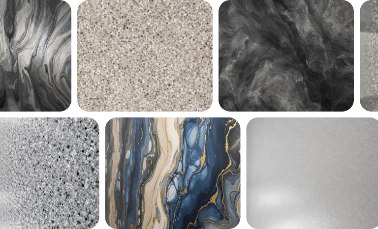 collage of different floor materials